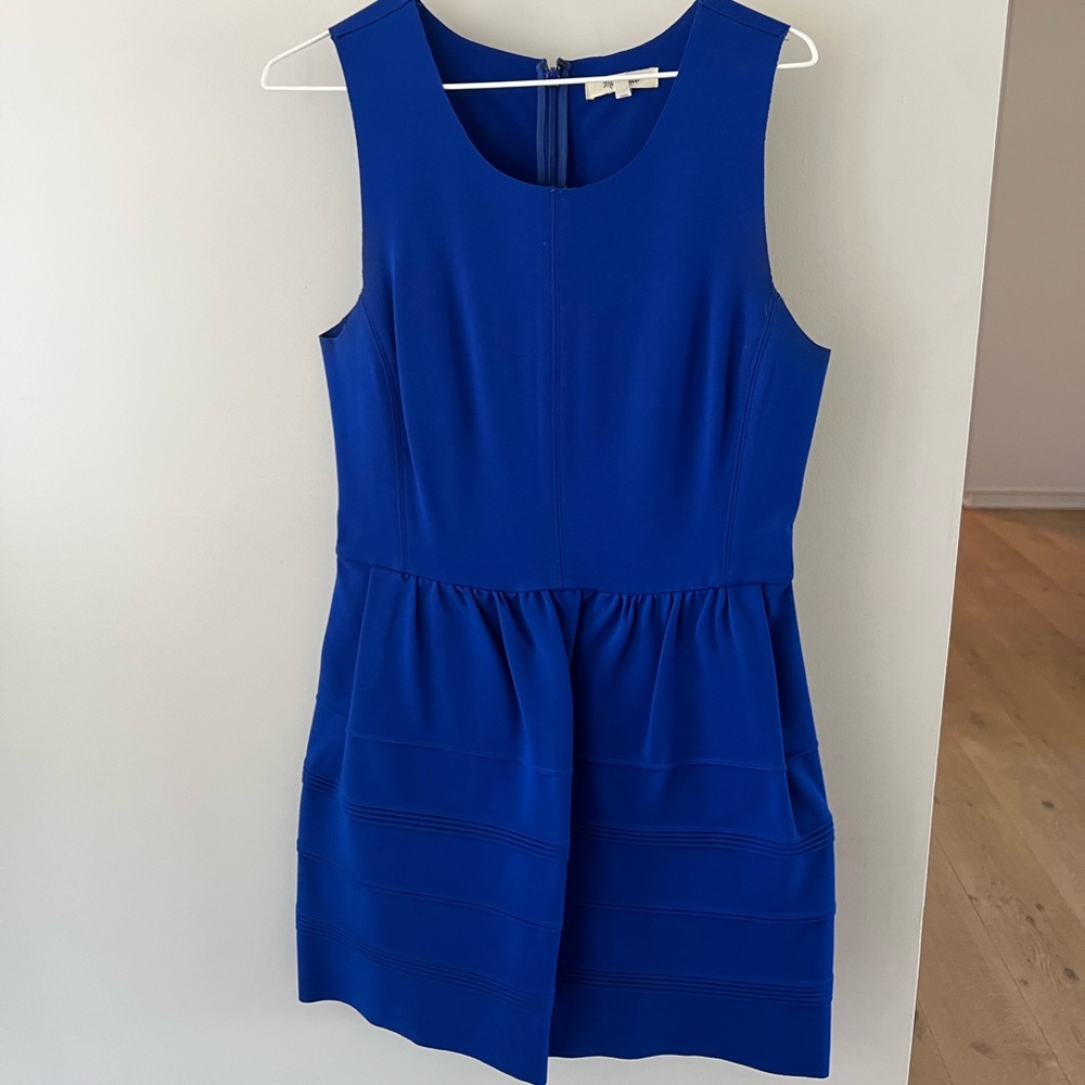 Madewell royal blue fit and flare scuba dress